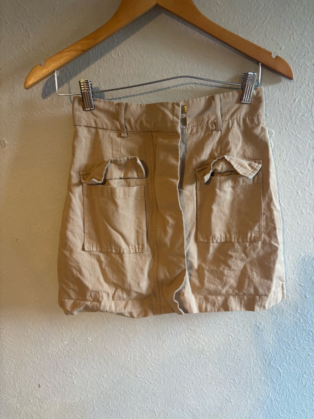 Classic‎ Mini Skirt in Beige - Womens